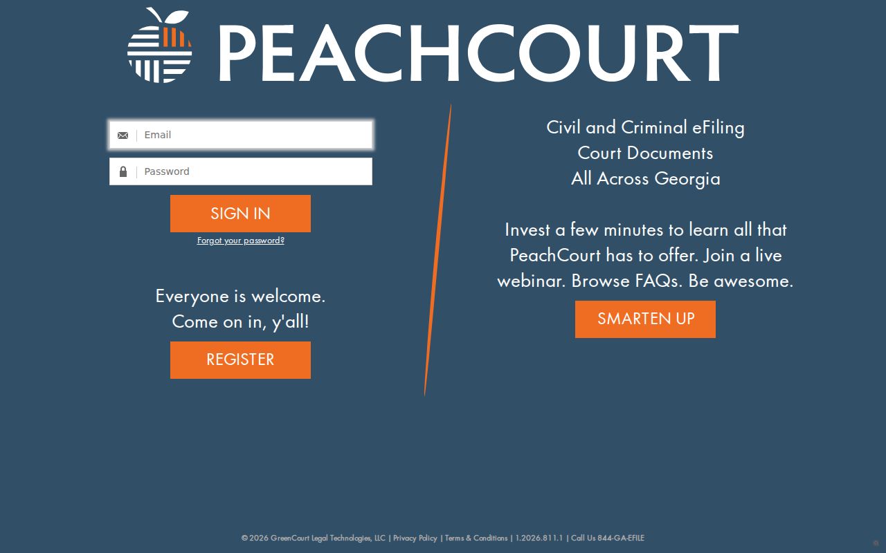 Richmond County docket search PeachCourt account access