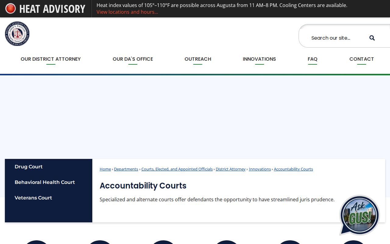 Official Augusta Accountability Courts page